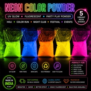 Poudre de couleur vert néon, poudre verte fluorescente, poudre verte UV, poudre Holi verte néon, poudre de couleur verte pour course de couleur - Product Image 5