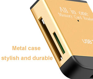 เครื่องอ่านการ์ดภายนอก USB 2.0 อลูมิเนียมอัลลอยด์ 4-in-1 (Jaya JY-605) รองรับ TF/<span class=keywords><strong>SD</strong></span>/<span class=keywords><strong>MS</strong></span>/M2 สำหรับกล้องติดรถยนต์ โดรน และกล้องแอคชั่น - Product Image 5