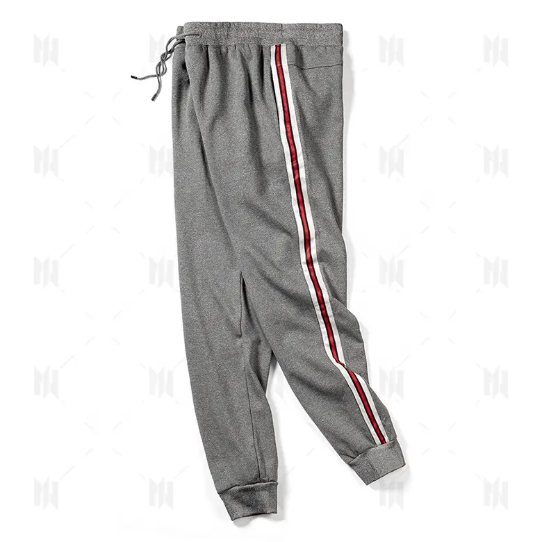 Pantaloni Casual di alta qualità realizzati in fabbrica con fodera in lanugine all'interno pantaloni Casual con banda lavorata a maglia sui lati