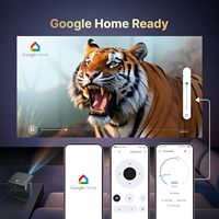 Projecteur intelligent à grand écran de 150 pouces, le plus récent, résolution native 1080p, prend en charge la 4K, 6500 lumens, Android TV/Android Google TV BT5.0