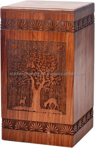 Hot Selling Handmade Wooden Urn <b>Box</b> <b>For</b> Adult <b>Ashes</b> Funeral human Urns Burial Urns - Product Image 3