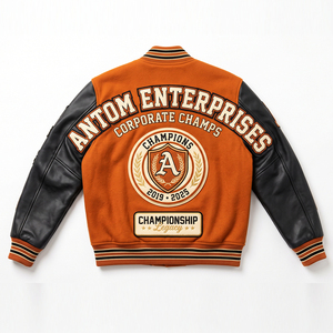 Plus Size Men's Winter <b>Quilted</b> Varsity <b>Jacket</b> Custom Logo Plain Letter <b>Pattern</b> Breathable Cotton Sleeves-Wholesale for Kids - Product Image 4