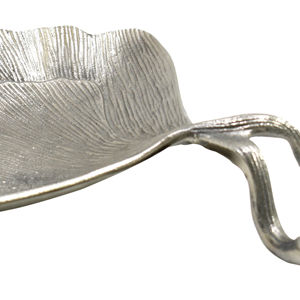 ถาดเสิร์ฟลายใบไม้ตกแต่ง อลูมิเนียมหล่อขึ้นรูป เงินเงา ทองเงา ชุบนิกเกิล งานแฮนด์เมด ดีไซน์คลาสสิก คุณภาพสูง ทนทาน - Product Image 1