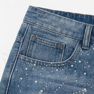 Nouvelle Tendance en Promotion : Shorts en Jean Homme de Haute Qualité, Taille Élastique, Prix Abordable, avec Strass - Product Image 5