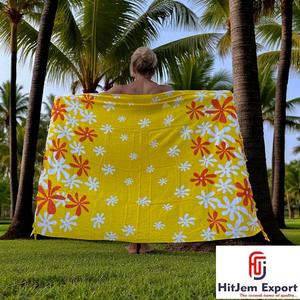 Premium Custom Tropical <b>Beach</b> Sarong Tahitian Pareo Hawaii Fiji Samoa OEM ODM Customized Manufacturing Service Provider India - Product Image 5