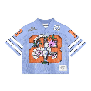 Customized Streetwear Retro American Vintage Style Classic Baseball Mesh Football Boxy T-Shirt Soccer Jersey for <b>Men</b> - Product Image 2