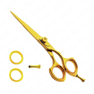 High Quality 6 Inch 440C Gold Barber Scissors Stainless Steel Sharp Blade Professional Hair Cutting Salon <b>Tool</b> - Product Image 5