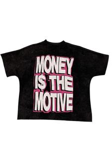 T-shirt noir surdimensionné Digga Creations, streetwear unisexe, jersey de coton, imprimé sur le devant et le dos, logo, col rond, manches régulières - Product Image 5