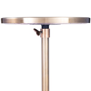 Mesa de Centro Arquitectónica con Bandeja Redonda Elevada, Base Geométrica de Cuatro Patas, Perfil de Pedestal Elegante para Bares Refinados - Product Image 3
