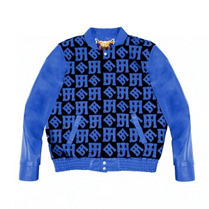 Chaqueta de Lana y Cuero con Monograma Jh - Product Image 1