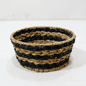 Natural Seagrass Woven Round <b>Storage</b> <b>Basket</b> Set Rustic Nesting Organizer Bowl for Home Decoration - Product Image 3