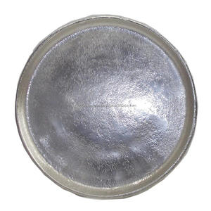 Haute qualité argent chargeur plaque plateau Cookie collations plat de service vente chaude affichage des aliments plaques métalliques Style rond irrégulier - Product Image 5