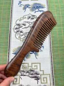 Cepillos de limpieza de hierba natural con mango largo, peine de luna antiestático y anticaída, herramienta para el cuidado del cabello - Product Image 6