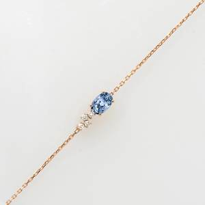 Bracelet Saphir Bleu Cornflower en Argent Sterling 925 Plaqué Or 14K, Grappe Délicate, Pierre de Naissance de Septembre - Product Image 1