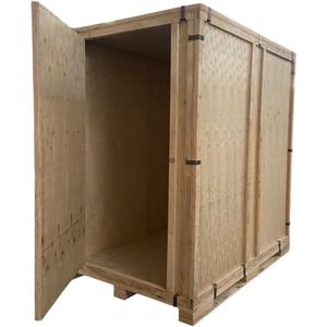 Durable Efficient Eco-Friendly Recyclable 2-Tier Foldable <b>Stackable</b> Solid Box Wooden Storage <b>Crates</b> Customized Surface Treatment - Product Image 2