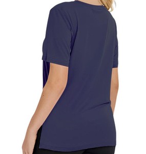 Camiseta de Manga Corta con Cuello en V para Mujer, Talla Personalizada, Transpirable, de Alta Calidad, 100% Poliéster, Holgada, Ligera, Informal - Product Image 4