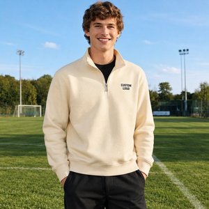 Sudadera Ligera Blanca con Cierre de Cremallera para Hombre, Manga Larga, Informal, para Entrenamiento Deportivo, Venta al Por Mayor - Product Image 4