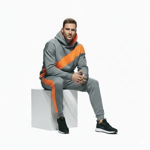 Conjunto Deportivo Casual de Felpa con Capucha para Hombre, Invierno 2026, Color Sólido, con Logotipo Personalizado, 100% Algodón - Product Image 2