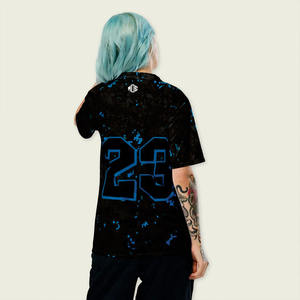 เสื้อเจอร์ซีย์อเมริกันฟุตบอลแบบสั่งทำขายส่ง ลายพิมพ์แบบซับลิเมชั่น ทรงโอเวอร์ไซส์ ระบายอากาศได้ดี คอวี สำหรับทุกเพศทุกวัย ผลิตตามแบบ OEM ผ้าตาข่าย - Product Image 5