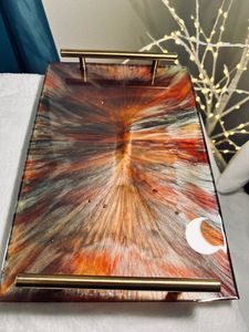 Indian Manufactured <b>Epoxy</b> Resin Serving Tray Elegant Handmade Home Decor for Coffee <b>Table</b> Vanity Available for Wholesale - Product Image 2