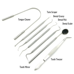 ชุดตรวจสุขภาพฟัน Bone Bridge Instruments BBI-457 7 ชิ้น ทำจากสแตนเลส ได้รับการรับรองมาตรฐาน CE พร้อมด้ามจับตามหลักสรีรศาสตร์ ที่ขูดหินปูน และที่ขูดลิ้น - Product Image 4