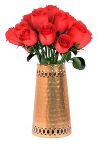 แจกันดอกไม้โลหะทำมือ ดีไซน์ลายตอก สีทอง แจกันดอกไม้ประดิษฐ์ทำมือ ตกแต่งบ้านสุดฮิต - Product Image 2
