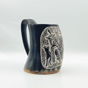 Best Quality Natural Horn <b>Mug</b> Tankard Handmade Buffalo Horn with Engraving Customized Horn <b>Mugs</b> manufactured for Drinking - Product Image 4