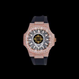 Reloj de Lujo para Hombre con Diamantes de Moissanita Premium y Correa de Caucho, Estilo Hip Hop, Edición Limitada con Diseño de Moneda - Product Image 1