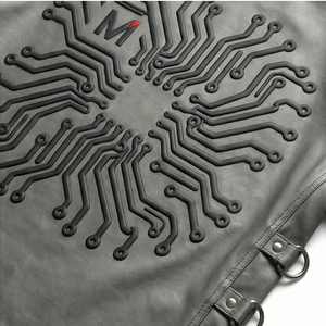 Techwear Oversized Urban Streetwear Circuit Design <b>Tshirt</b> Futuristic Premium High Quality Quick Dry 100% Cotton Men's - Product Image 5