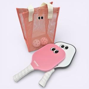 Lightweight Pinkwhite Fiberglass Paddle Kit with Soft PU Grip Crystal End Cap <b>Polymer</b> Honeycomb Core - Product Image 1