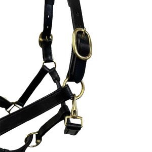 Harnais de polo en cuir réglable de qualité supérieure pour chevaux, rembourrage doux, design en nylon durable, ajustement confortable, boucles pour l'entraînement et l'équitation - Product Image 5