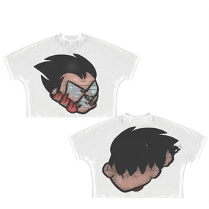 Camiseta corta premium de algodón de 240 GSM, blanca, con estampado gráfico, corte holgado, logotipo personalizado DTG, camiseta corta para mujer, de algodón. - Product Image 3