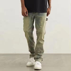 กางเกงยีนส์ทรงบิ๊กเกอร์สีขาวล้วน แบรนด์ HAMIO SPORTS รุ่น Trendy Men ทรงปกติ ผ้าเดนิมจีบแบบเรียบ ทรงตรง ยาว ดีไซน์ลำลอง เหมาะสำหรับขี่มอเตอร์ไซค์ - Product Image 2