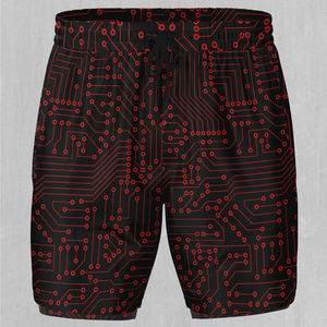 Men's <b>Black</b> Solid High Waist Drawstring Closure Quick Dry Breathable Casual Board Shorts Swimwear Short Length Sublimation Print - Product Image 5