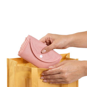 Bolsa Plegable con Botón a Presión, con Logotipo Impreso Personalizado, Ligera, Portátil, Ecológica, Reutilizable, de Tela No Tejida, para Uso Diario - Product Image 2