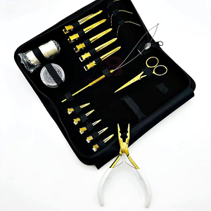 Kit Completo de Herramientas para Extensiones de Cabello de Acero Inoxidable con Estuche de Cuero para Uso Profesional en Salón - Set de Aplicación y Remoción - Product Image 3
