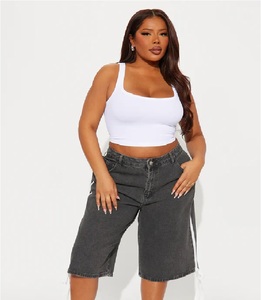 Shorts en jean décontractés pour homme, coupe ample, taille élastique, respirants, écologiques, longueur genou - Product Image 2