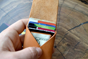 Eco Friendly Stitchless Leather <b>Wallet</b> Minimalist Card Case Genuine Leather Slim No Stitch <b>RFID</b> <b>Blocking</b> Mini SLW-0022 - Product Image 3