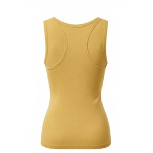 Custom <b>Women</b> Tank Top <b>Shirt</b> Wholesale Square Neck <b>Sleeveless</b> Built In Shelf Bra Stretch Cotton Ribbed Basics Logos Manufacturers - Product Image 3