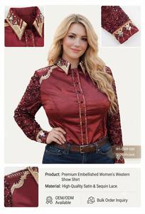 G N Export Women's <b>Sequin</b> Embellished Satin Long Sleeve Stage Performance <b>Pants</b> - Product Image 1