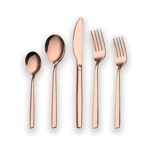 Ensemble de couverts en acier inoxydable de style moderne avec poignée de forme ovale or rose Ensemble de couverts en acier inoxydable Argenterie - Product Image 6