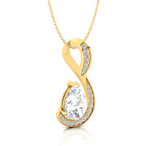 Pendentif unique en diamant de laboratoire certifié IGI, couleur D, taille poire 9*7MM, 2.0CT, tendance 2026, or 14K 18K, luxe pour femme - Product Image 4