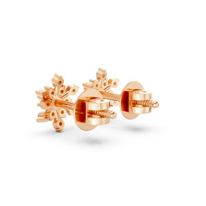 Pendientes de Diamantes Cultivados en Laboratorio con Forma de Copo de Nieve al por Mayor para Mujer, Pendientes de Diamantes para Bodas, Fiestas y Regalos - Product Image 3