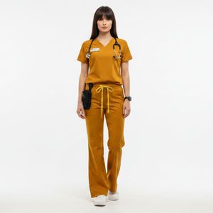 Ensemble d'uniformes médicaux personnalisés pour infirmières – Tenue de travail respirante et confortable pour hôpital – Vente en gros OEM d'ensembles de blouses médicales - Product Image 1