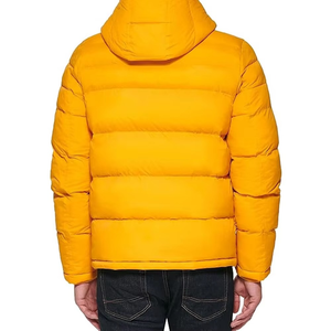 Men Bright <b>Yellow</b> <b>Puffer</b> <b>Jacket</b> Hooded Winter Down Coat Lightweight Warm Insulated Bubble <b>Jacket</b> Outdoor Casual Street Fashion - Product Image 4