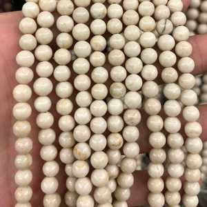 Cuentas de piedra de jaspe naturales, redondas, sueltas, para la fabricación de joyas y manualidades. - Product Image 1