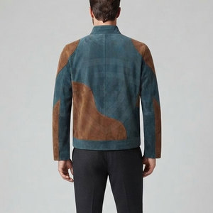 Premium <b>Suede</b> <b>Leather</b> <b>Jacket</b> For Men With Classic Zip Front Design Soft Luxury Finish Casual Fashion And Everyday Wear - Product Image 4