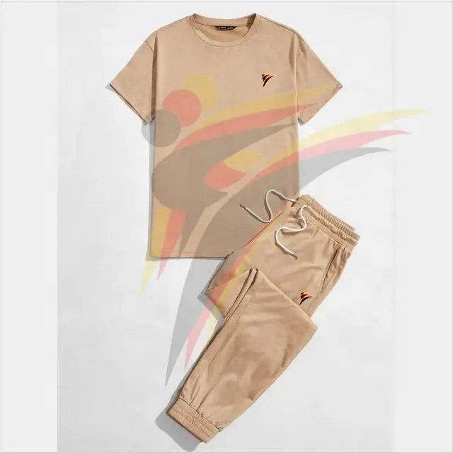 남성 여름 2 조각 Tracksuit 반바지 세트 남성 캐주얼 T 셔츠와 반바지 사이드 줄무늬