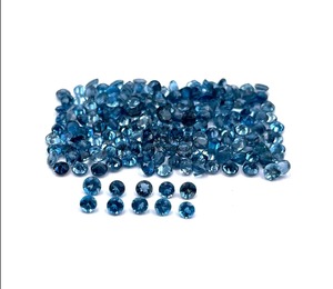 Topacio Azul de Londres Natural, Corte Redondo, Piedras Sueltas de 4mm, Facetadas y Calibradas, Venta al Por Mayor para Joyería - Product Image 2