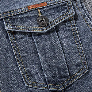 Chaleco Vaquero para Hombre, Invierno, Casual, Transpirable, Cierre de Botones, Alta Calidad, Personalizable, Venta al Por Mayor - Product Image 6